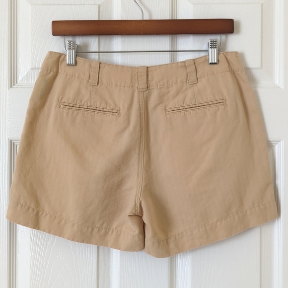Lauren Ralph Lauren Classic Lightweight Soft Linen Blend Mid Rise Shorts Tan 2 - Picture 9 of 10